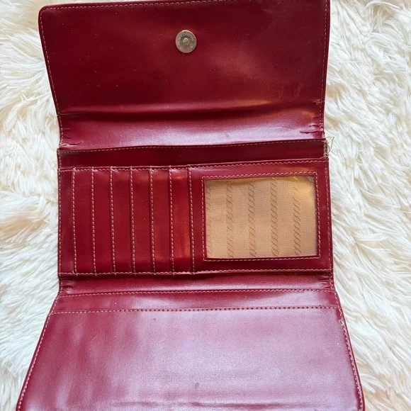 Prada VINTAGE Red Embossed Leather Wallet - Picture 5 of 7
